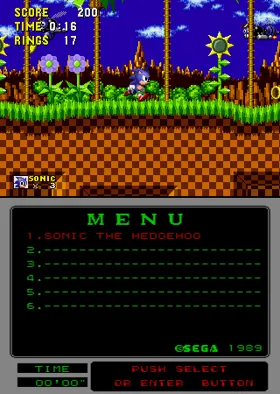 MegaTech: Sonic the Hedgehog screen shot game playing